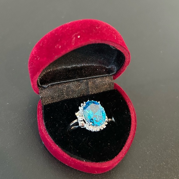 Blue cute 14k gold plated ring - Picture 2 of 6